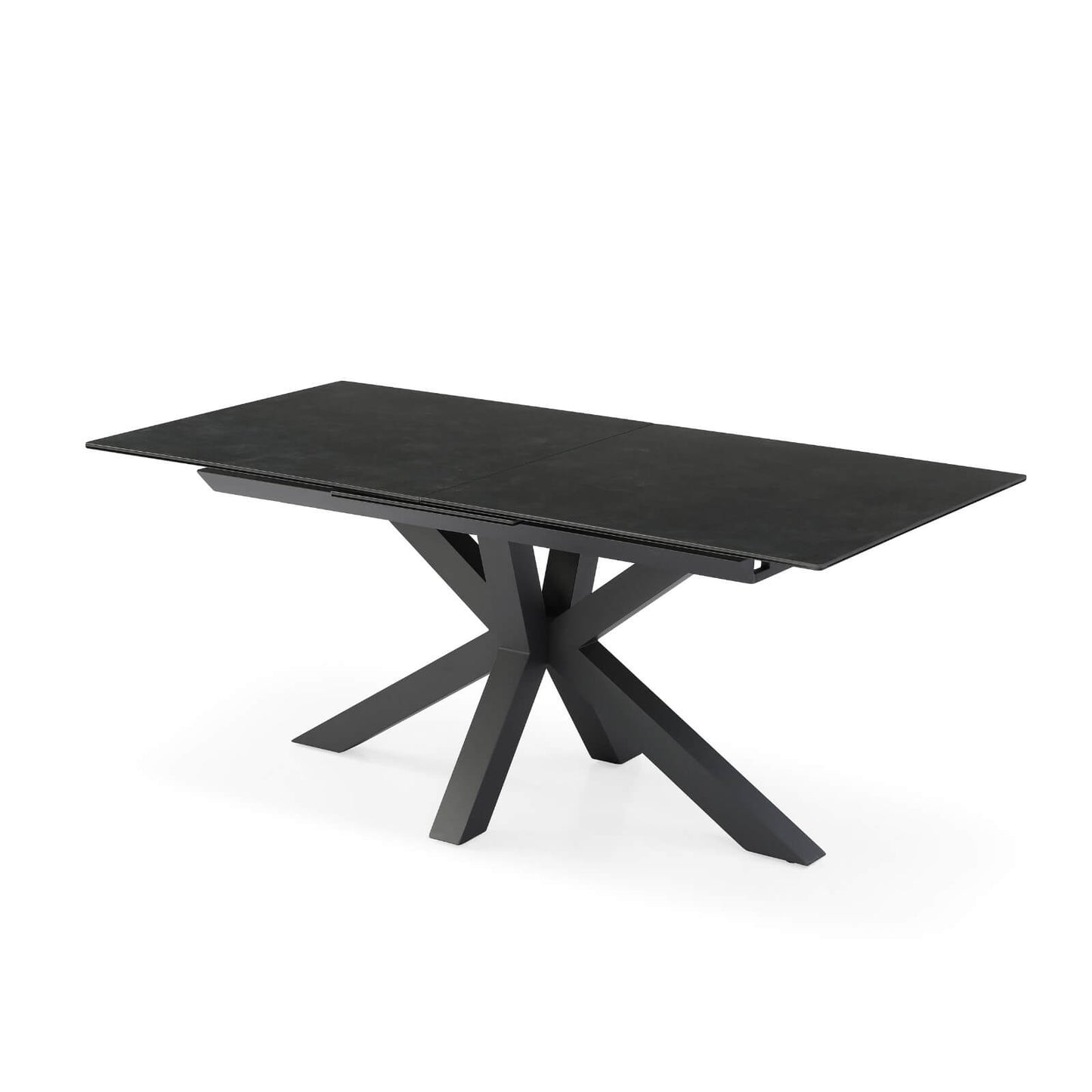 Caspian | Black Ceramic Rectangular 8 Person 2.2m Extension Dining Table | Blizzard