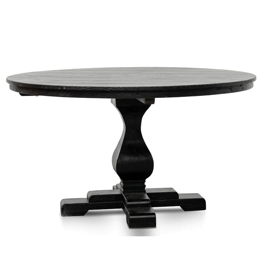 Chadwick | 1.4m Natural Wooden Round Dining Table | Black