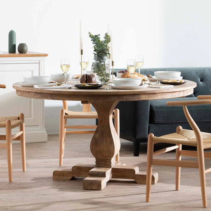 Chadwick | 1.4m Natural Wooden Round Dining Table