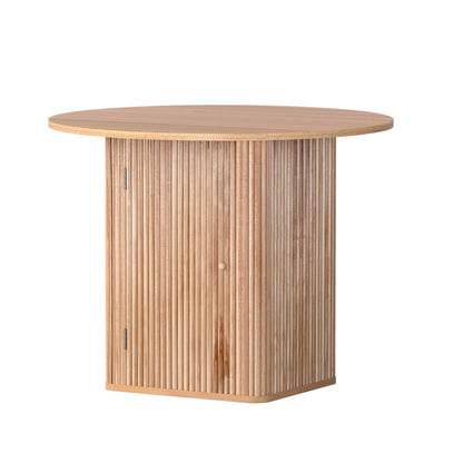 Chadwick | Coastal Natural Wooden Rattan 4 Seater Round Dining Table | Natural