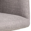 Charlton | Light Grey Upholstered Metal Modern Dining Chair With Arms