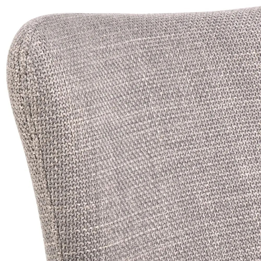 Charlton | Light Grey Upholstered Metal Modern Dining Chair With Arms | Light Grey