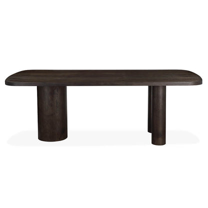 Chevron | Contemporary Coffee Dark Wooden 2.2m Dining Table | Coffee