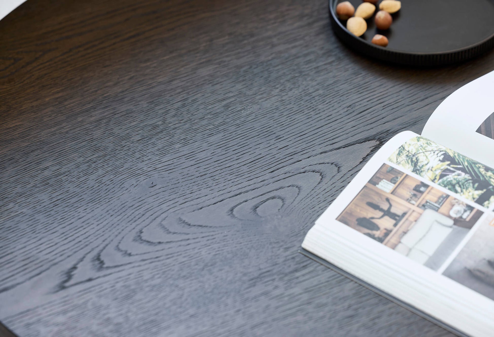 Chevron | Contemporary Coffee Dark Wooden 2.2m Dining Table | Coffee