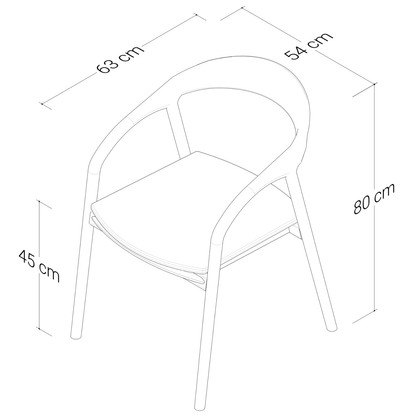 Clarington | Natural Scandinavian Upholstered Wooden Dining Chairs | Set Of 2 | Grey