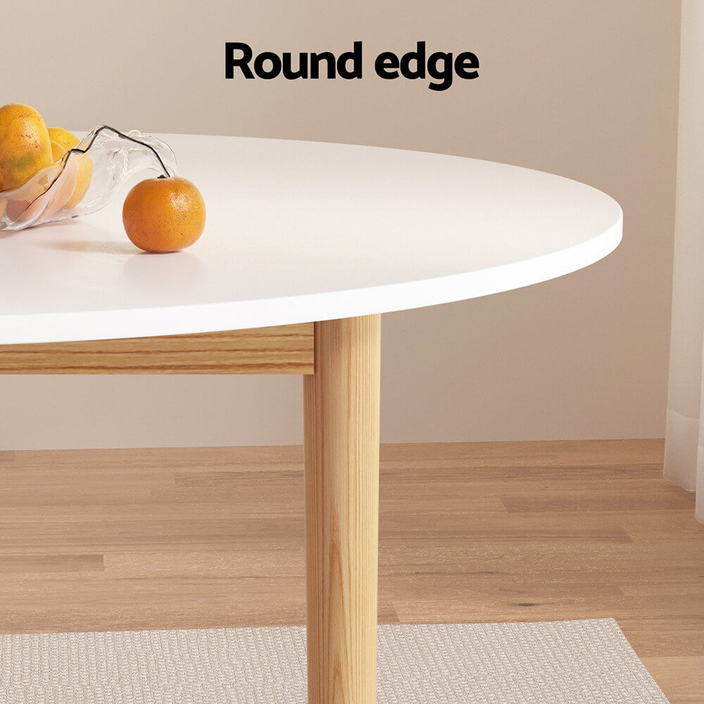 Cobberas | Modern White 4 Seater Wooden Dining Table | White