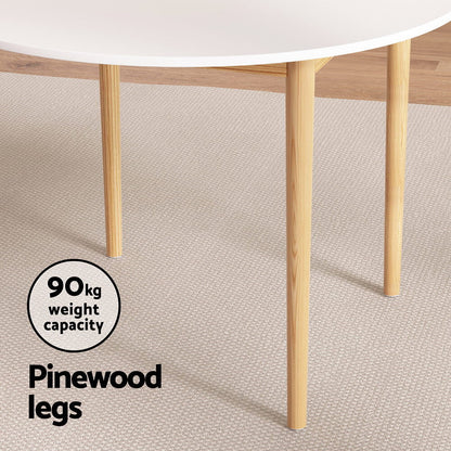 Cobberas | Modern White 4 Seater Wooden Dining Table | White