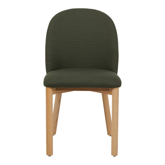 Cohen | Modern Boucle Fabric Dining Chair | Military Green