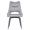 Cole | Grey Fabric, Modern PU Leather Swivel Dining Chairs | Set Of 2