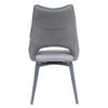 Cole | Grey Fabric, Modern PU Leather Swivel Dining Chairs | Set Of 2