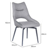 Cole | Grey Fabric, Modern PU Leather Swivel Dining Chairs | Set Of 2