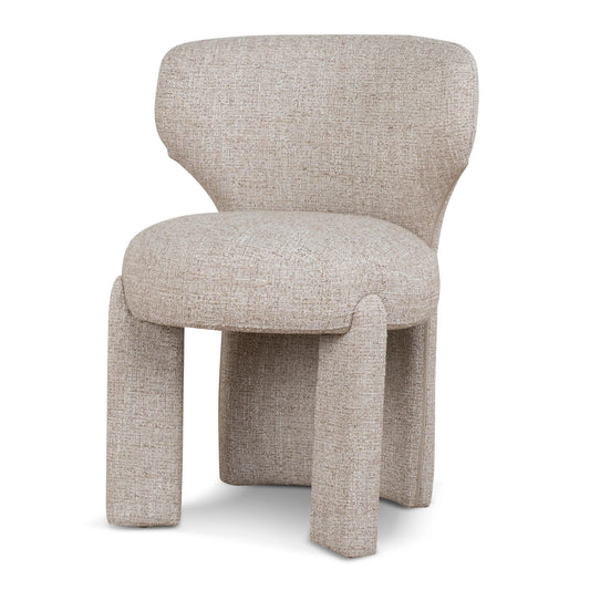 Collaroy | Modern Beige Dark Moss Fabric Wooden Dining Chairs | Pale Beige