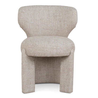 Collaroy | Modern Beige Dark Moss Fabric Wooden Dining Chairs | Pale Beige