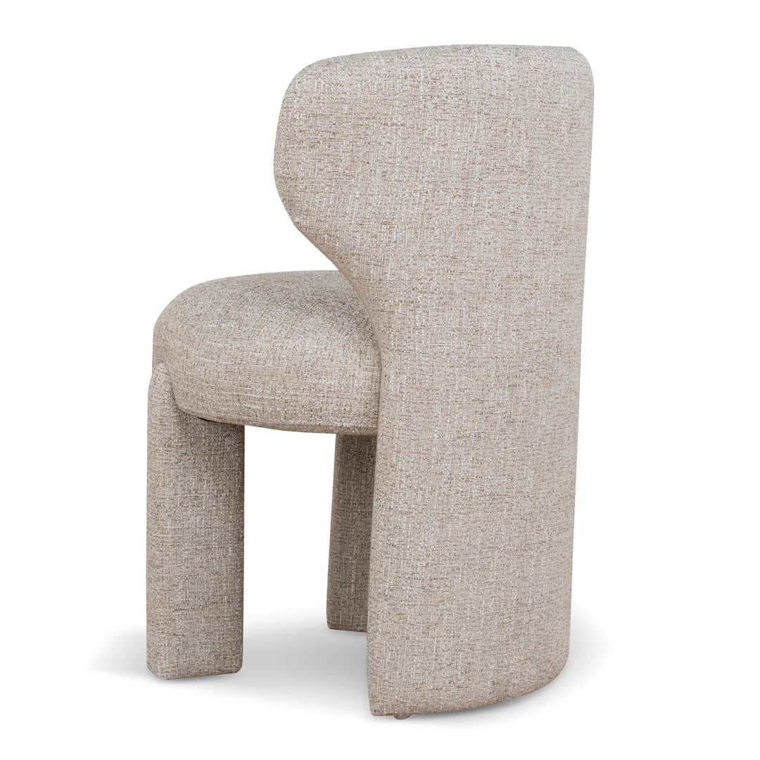 Collaroy | Modern Beige Dark Moss Fabric Wooden Dining Chairs | Pale Beige