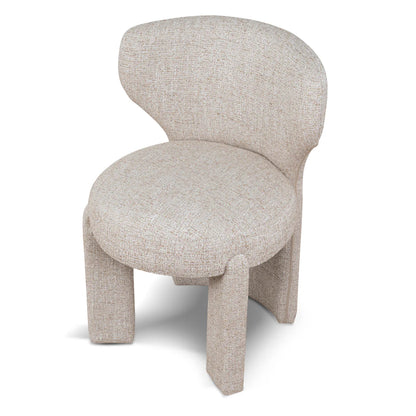 Collaroy | Modern Beige Dark Moss Fabric Wooden Dining Chairs | Pale Beige