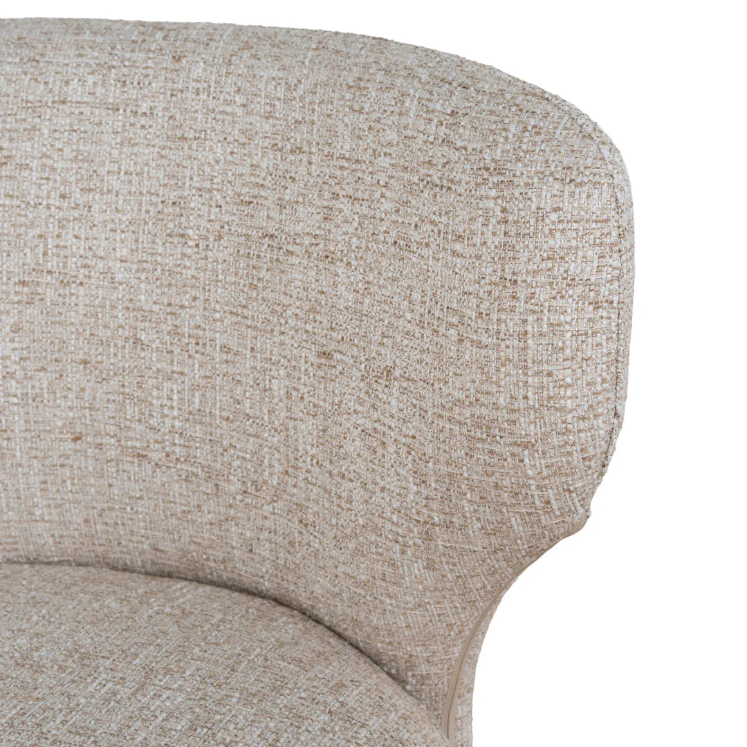 Collaroy | Modern Beige Dark Moss Fabric Wooden Dining Chairs | Pale Beige
