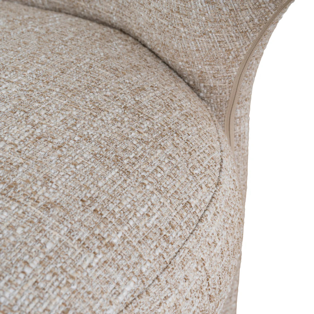 Collaroy | Modern Beige Dark Moss Fabric Wooden Dining Chairs | Pale Beige