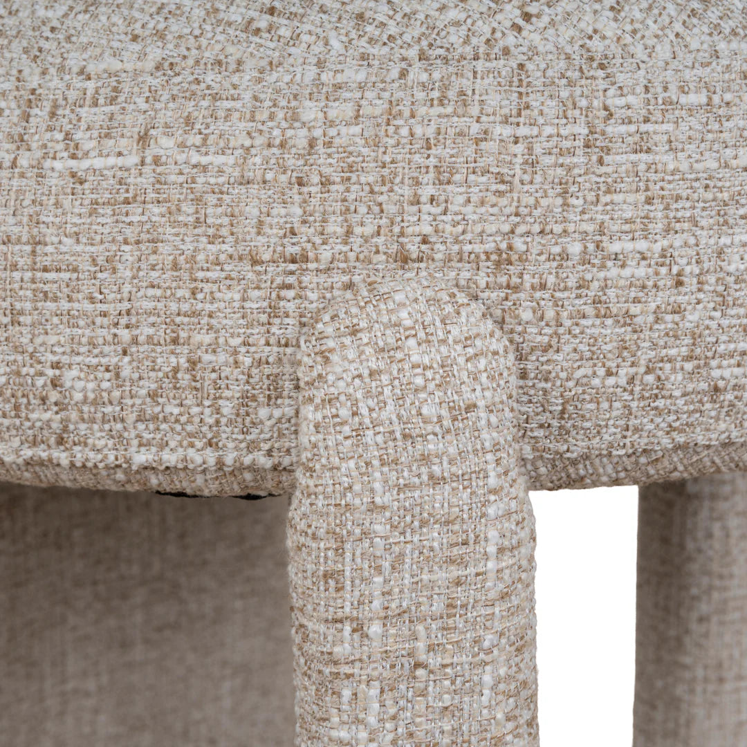 Collaroy | Modern Beige Dark Moss Fabric Wooden Dining Chairs | Pale Beige