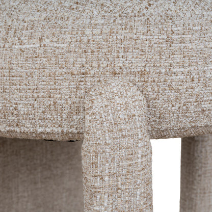 Collaroy | Modern Beige Dark Moss Fabric Wooden Dining Chairs | Pale Beige