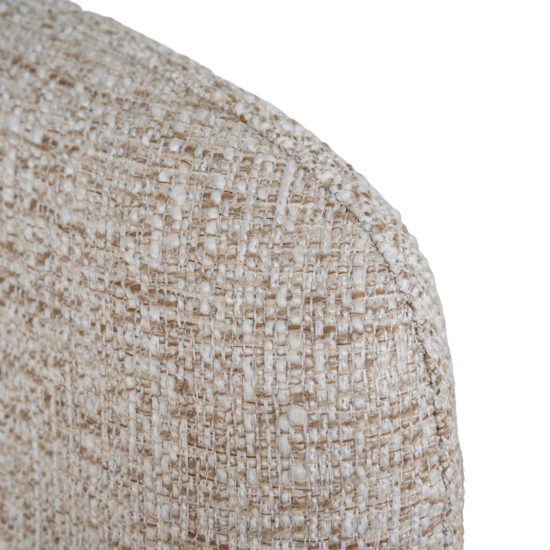 Collaroy | Modern Beige Dark Moss Fabric Wooden Dining Chairs | Pale Beige