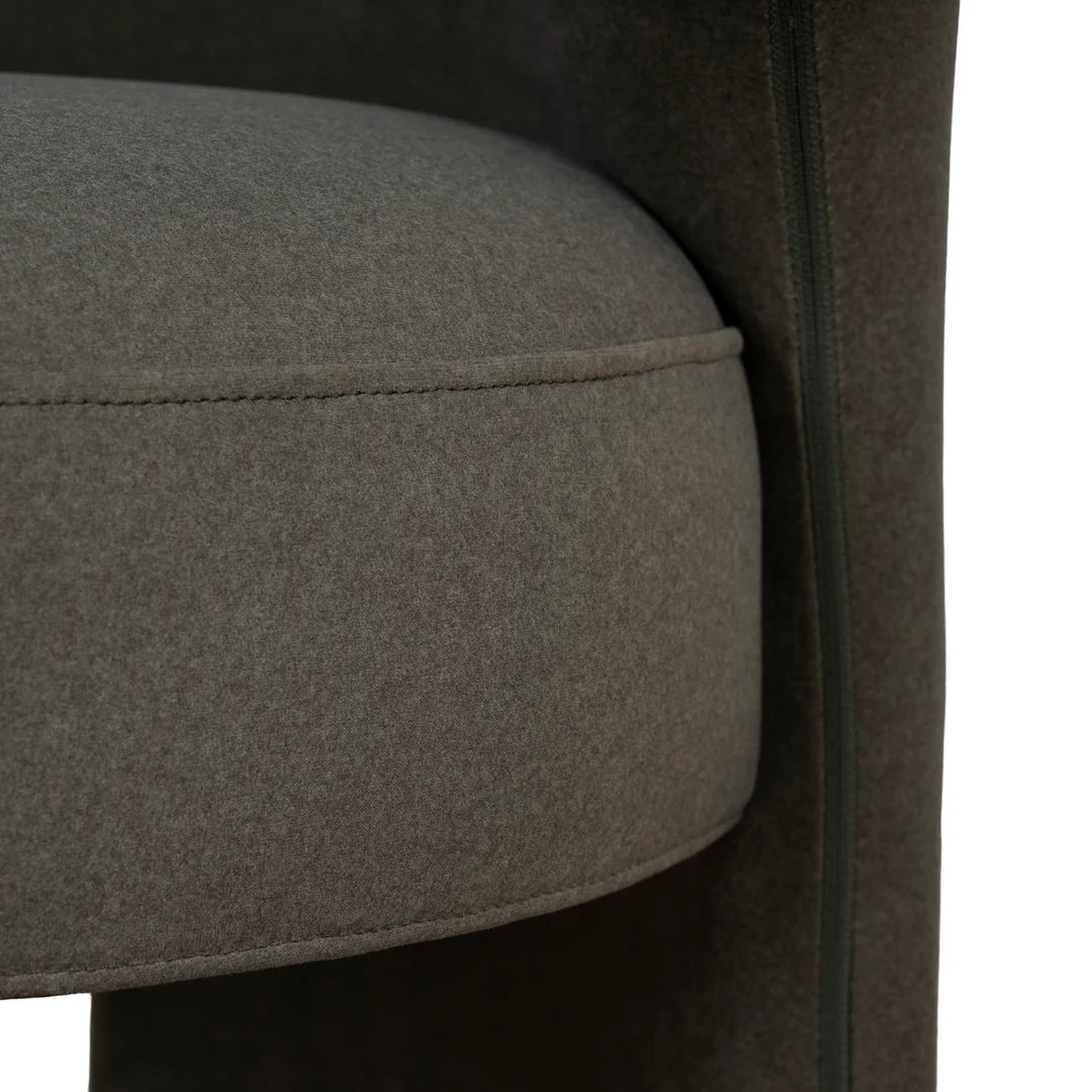 Collaroy | Modern Beige Dark Moss Fabric Wooden Dining Chairs | Moss Green