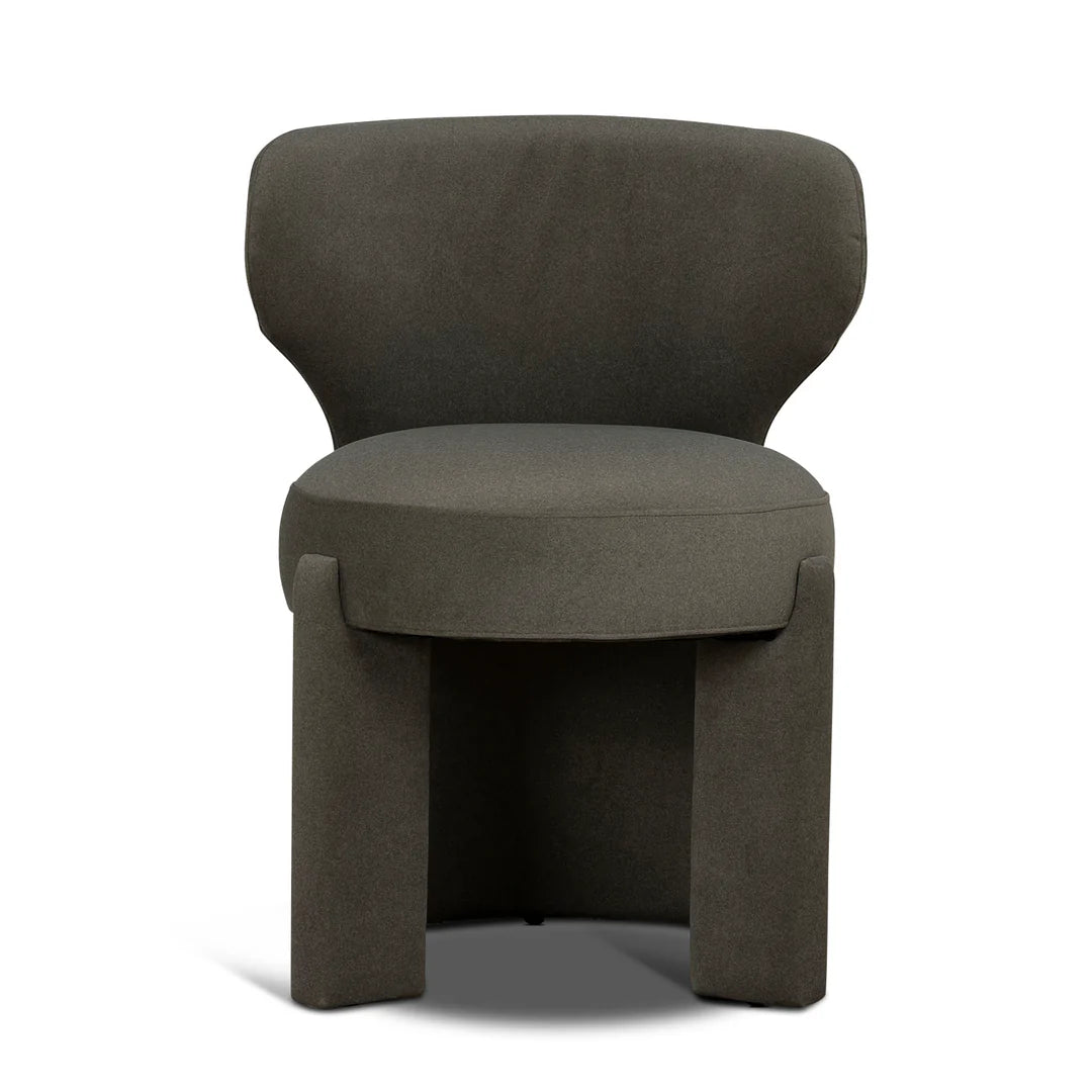 Collaroy | Modern Beige Dark Moss Fabric Wooden Dining Chairs | Moss Green