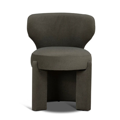 Collaroy | Modern Beige Dark Moss Fabric Wooden Dining Chairs | Moss Green