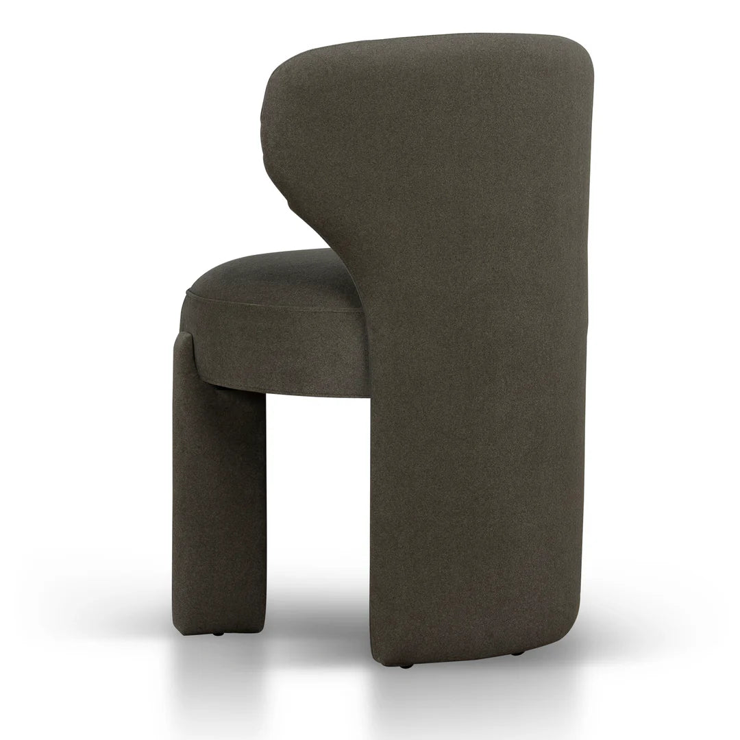 Collaroy | Modern Beige Dark Moss Fabric Wooden Dining Chairs | Moss Green