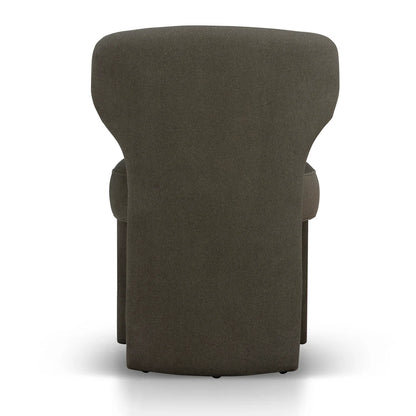 Collaroy | Modern Beige Dark Moss Fabric Wooden Dining Chairs | Moss Green