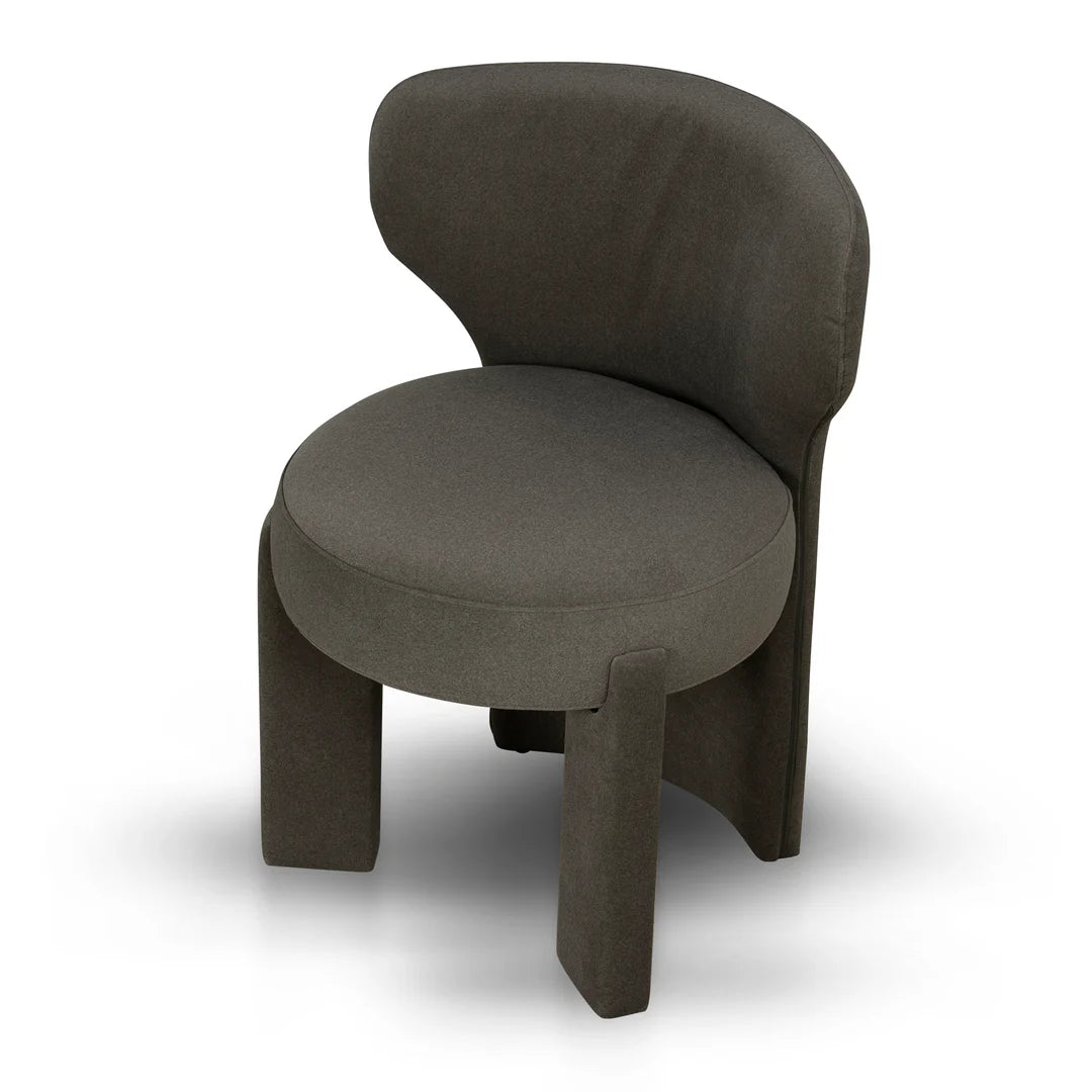 Collaroy | Modern Beige Dark Moss Fabric Wooden Dining Chairs | Moss Green
