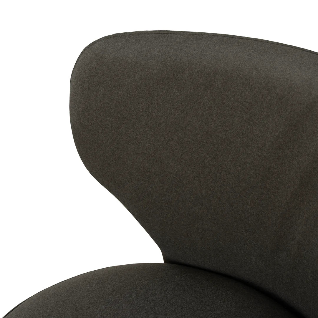Collaroy | Modern Beige Dark Moss Fabric Wooden Dining Chairs | Moss Green