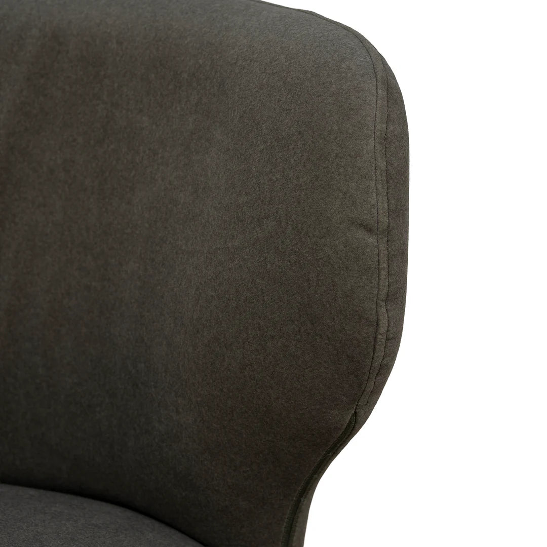 Collaroy | Modern Beige Dark Moss Fabric Wooden Dining Chairs | Moss Green