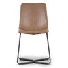 Colmar | Modern Metal Brown PU leather Dining Chairs | Set Of 2