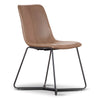 Colmar | Modern Metal Brown PU leather Dining Chairs | Set Of 2