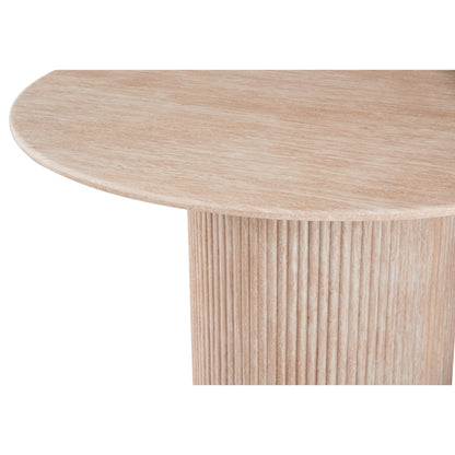 Colorado | Stone Faux Marble Beige 1.3m Round Wooden Dining Table | Beige