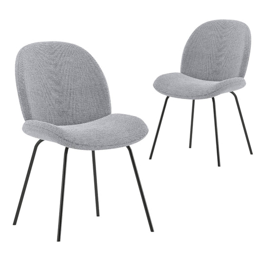 Copenhagen | Scandinavian Fabric Dark Grey Dining Chairs | Set Of 2 | Dark Grey