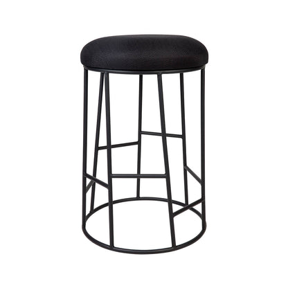 Corindi | Metal Modern Fabric Bar Stools | Black