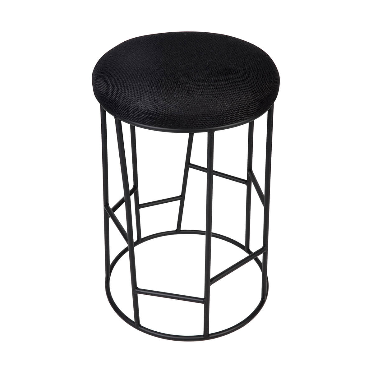 Corindi | Metal Modern Fabric Bar Stools | Black