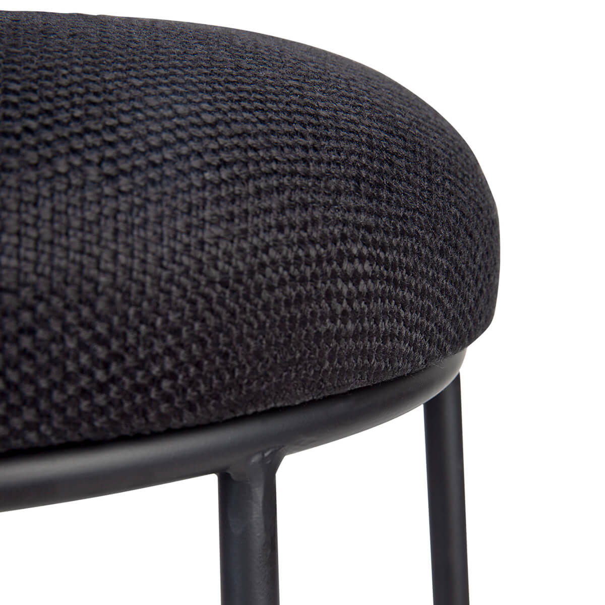 Corindi | Metal Modern Fabric Bar Stools | Black