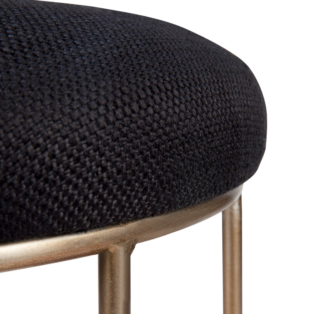 Corindi | Metal Modern Fabric Bar Stools | Black Gold