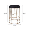 Corindi | Metal Modern Fabric Bar Stools