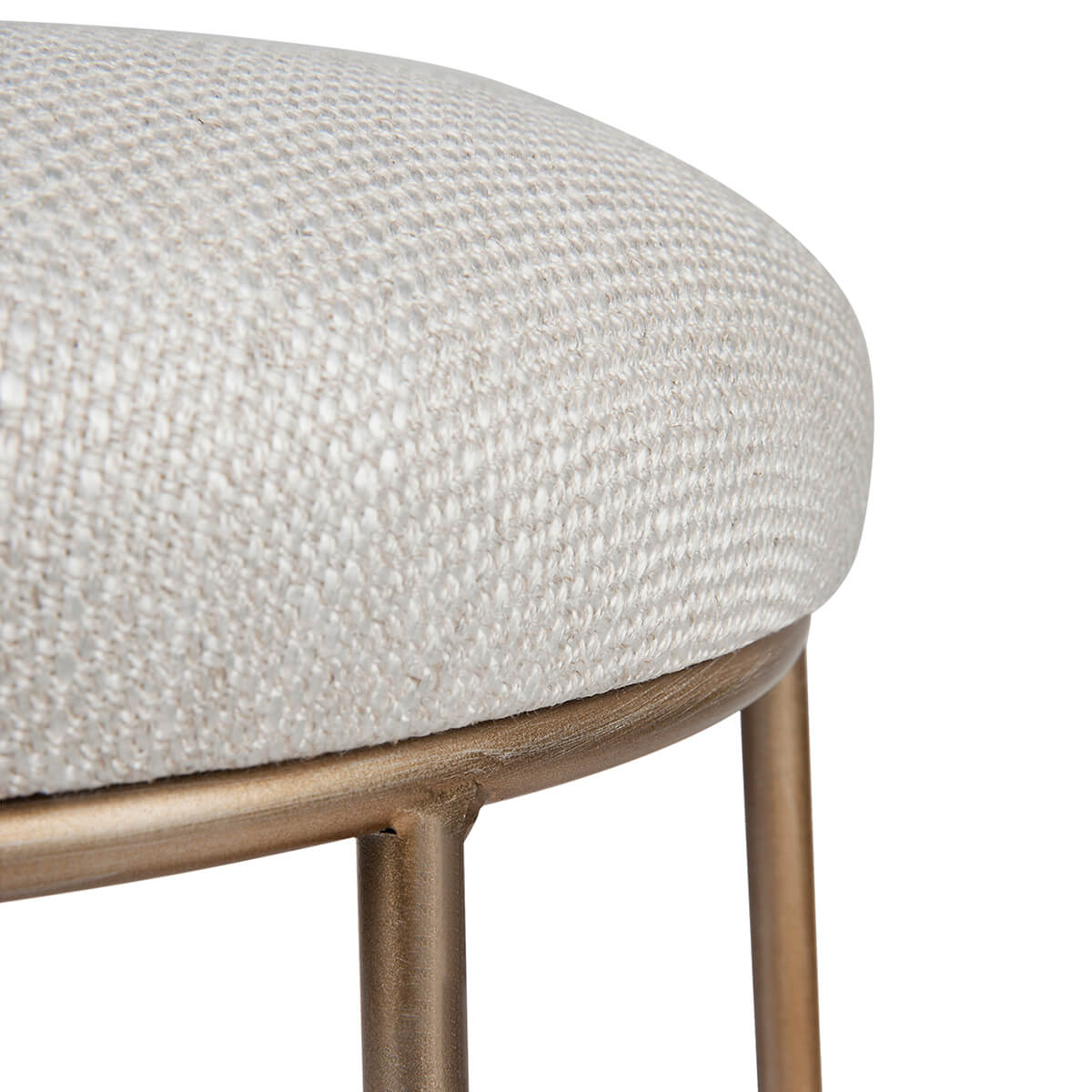 Corindi | Metal Modern Fabric Bar Stools | Natural Gold