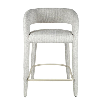 Cottesloe | Modern Coastal Beige Grey Bar Stools With Arms | Chrome Grey