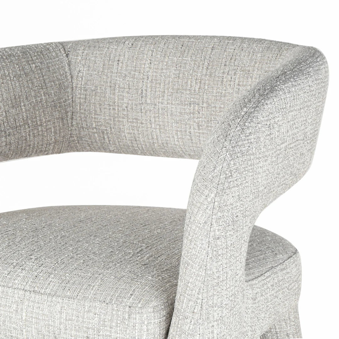 Cottesloe | Modern Coastal Beige Grey Bar Stools With Arms | Chrome Grey