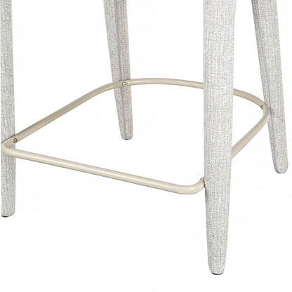 Cottesloe | Modern Coastal Beige Grey Bar Stools With Arms | Chrome Grey