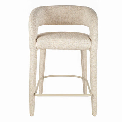 Cottesloe | Modern Coastal Beige Grey Bar Stools With Arms | Pale Beige