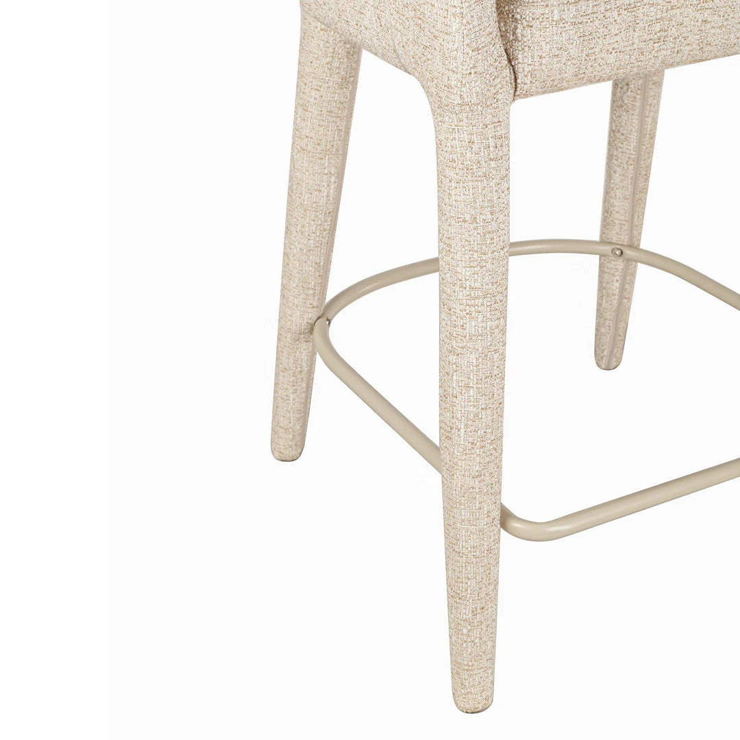 Cottesloe | Modern Coastal Beige Grey Bar Stools With Arms | Pale Beige