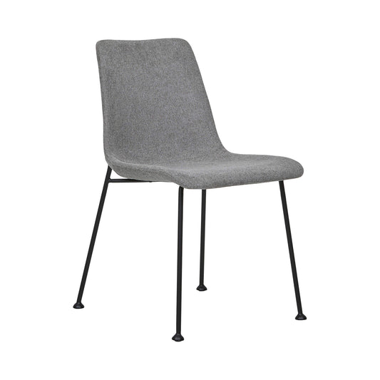 Cue | Modern Fabric PU leather Dining Chairs | Lead Grey