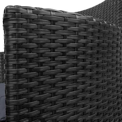 Daintree | Black Outdoor Rattan Dining Chair With Arms | Set Of 2 | Black