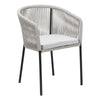 Daintree | Woven Robe Pebble Grey Metal Outdoor Dining Chairs | Set Of 2